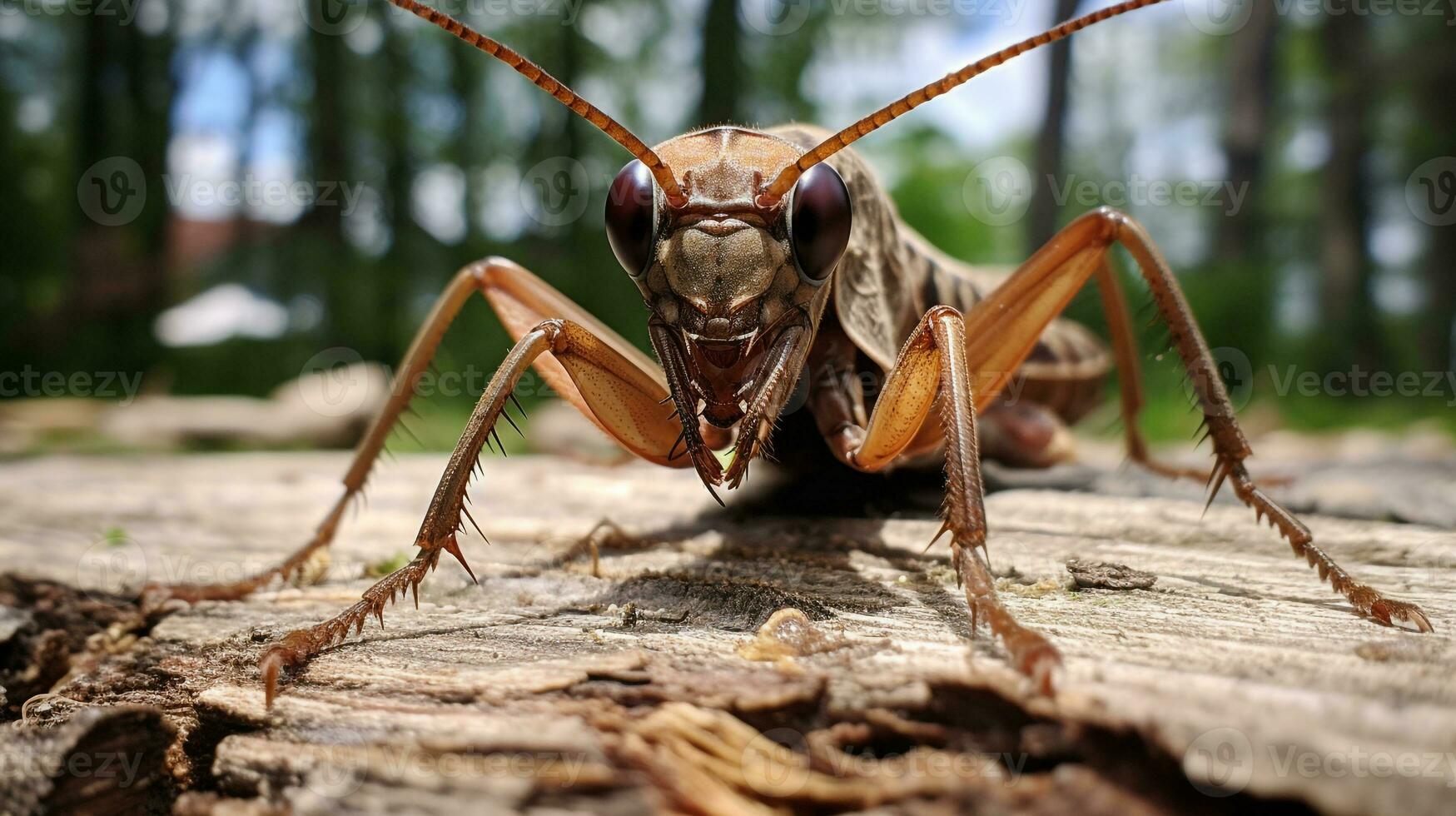 ai genererad Foto av bark bönsyrsa på en jord. generativ ai