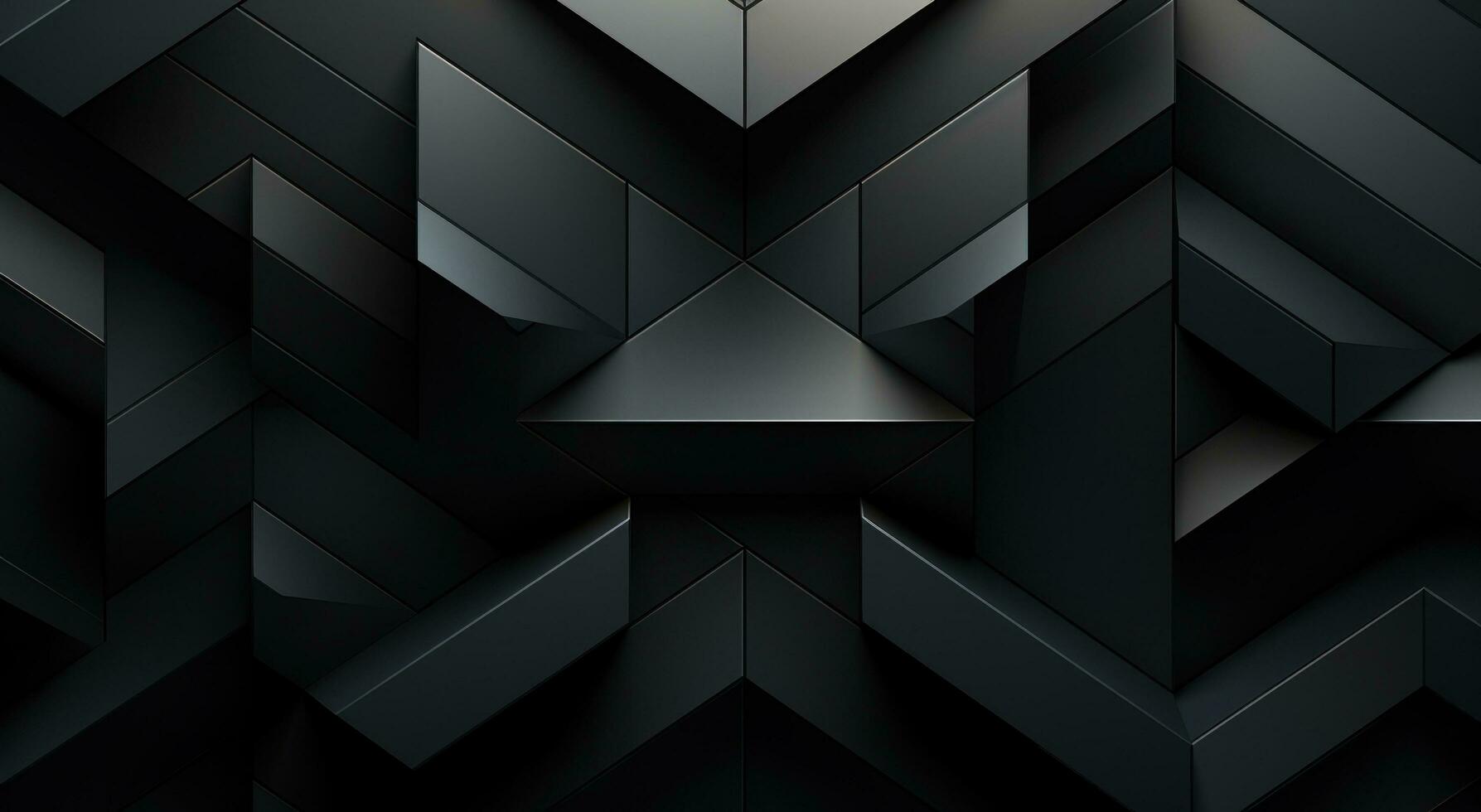 ai genererad abstrakt svart geometrisk geometrisk abstrakt mönster foto