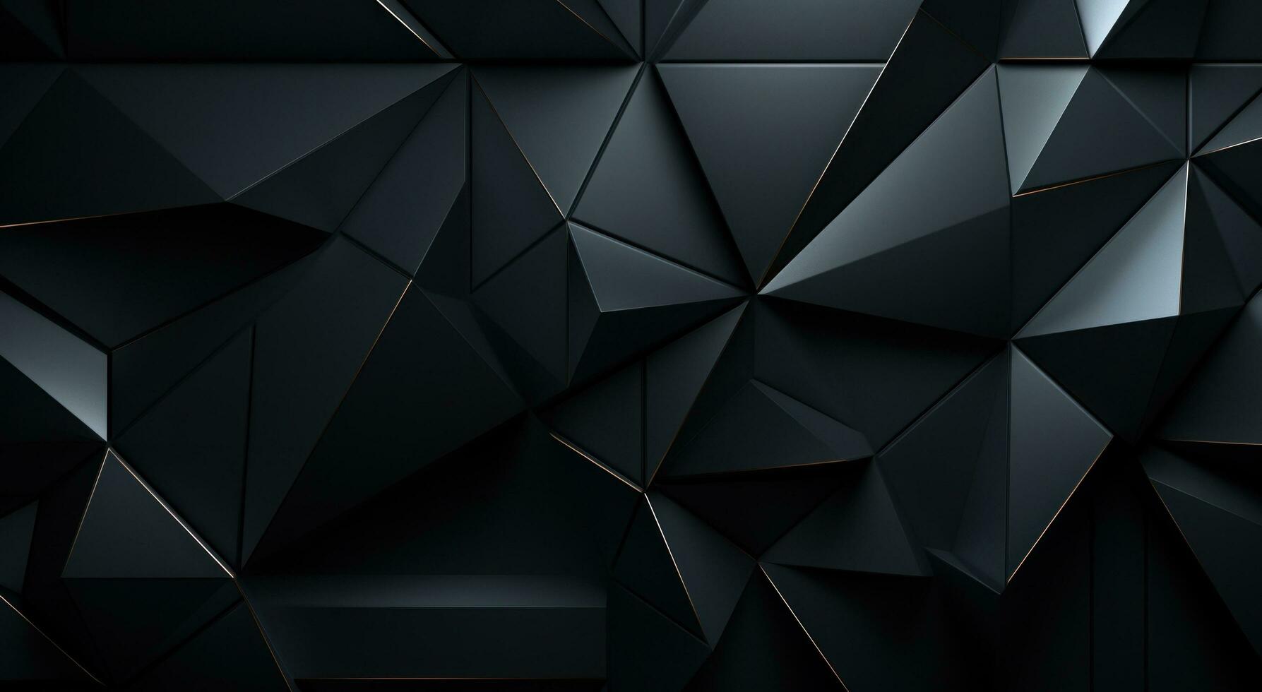 ai genererad svart abstrakt abstrakt triangel svart abstrakt bakgrunder foto