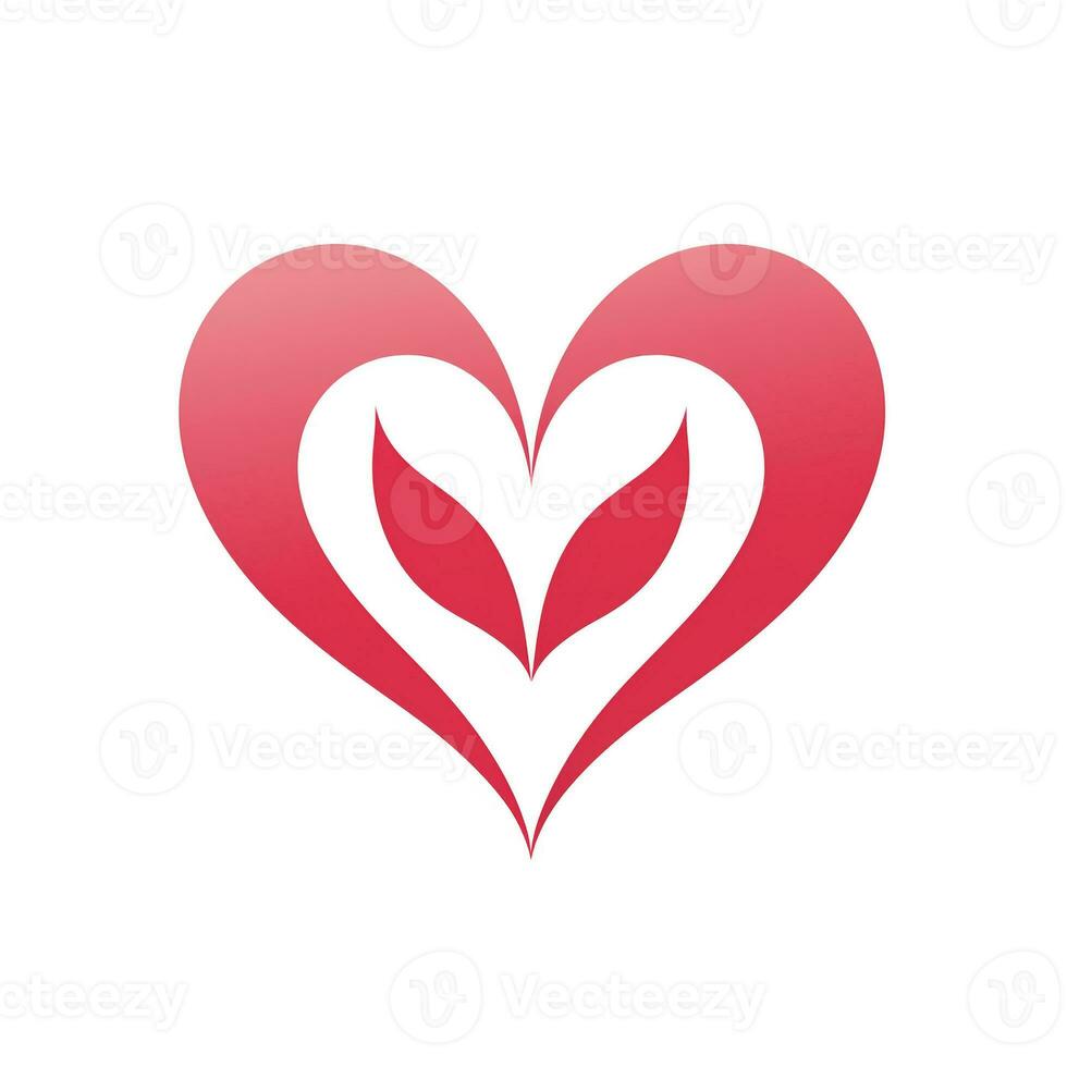 ai genererad emblem logotyp av en hjärta. generativ ai foto