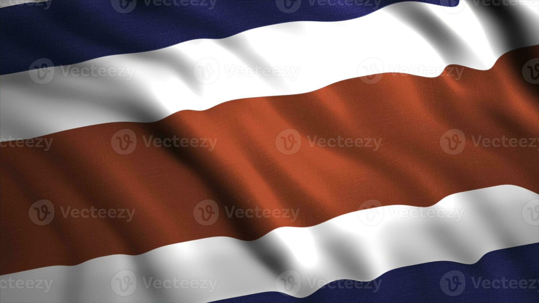 bakgrund av skön vinka flagga av Land. rörelse. 3d animering med rör på sig flagga duk. skön flagga av costa rica foto