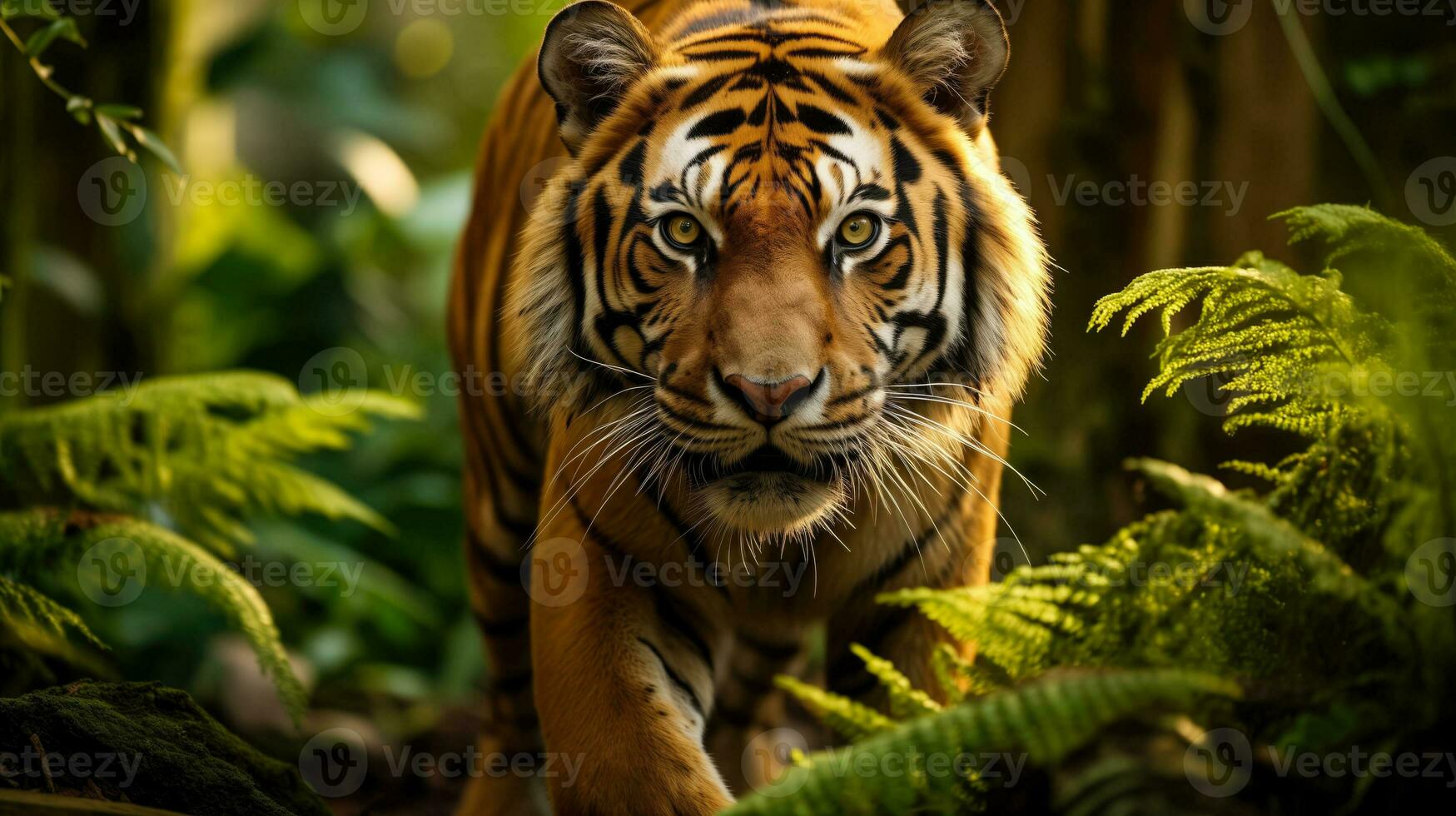 ai genererad stimulerande vilda djur och växter fotografi terar på risk tiger understrykning brådskande bevarande förnödenheter med Plats för text foto