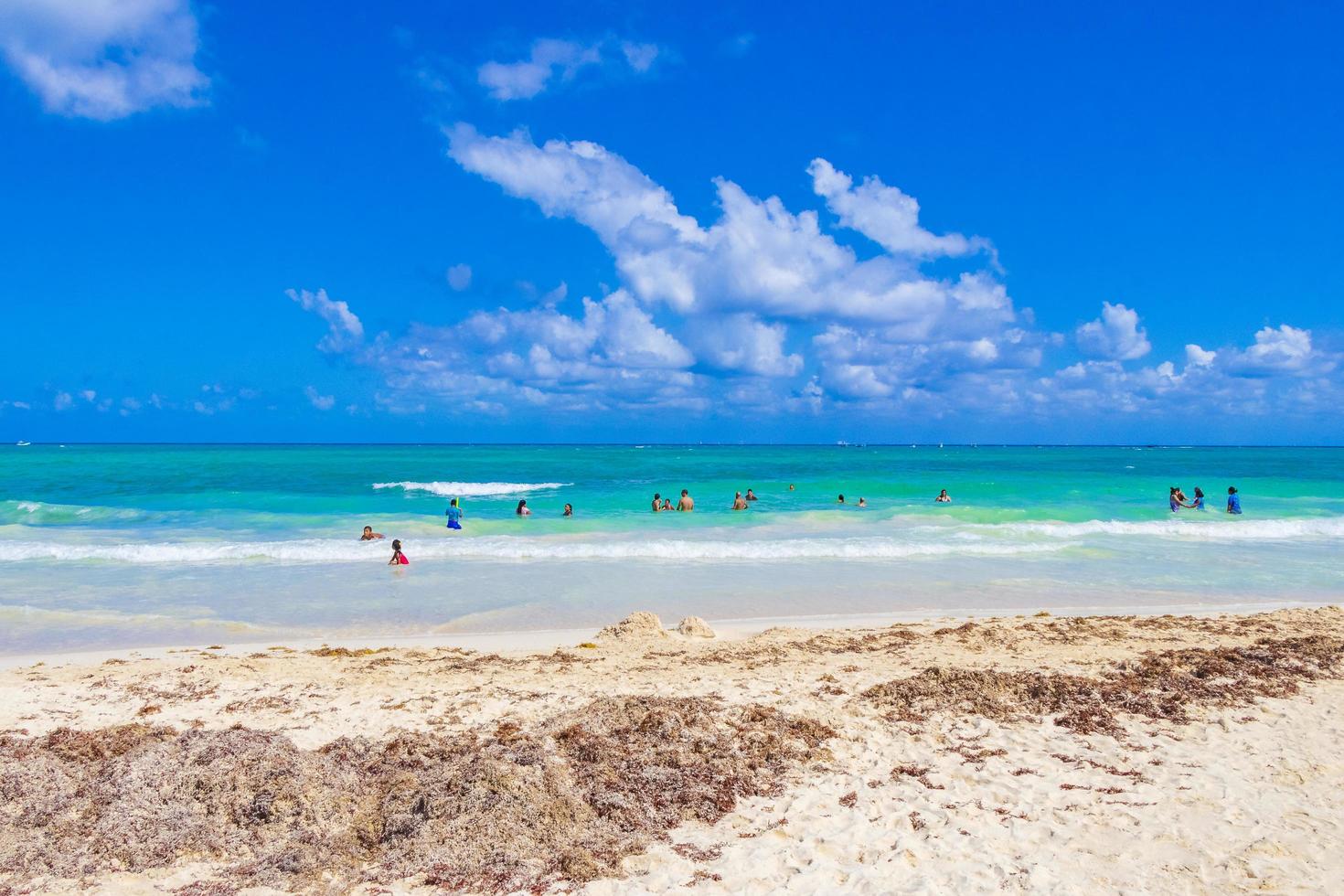 tropisk mexikansk strand 88 punkter esmeralda playa del carmen mexico. foto