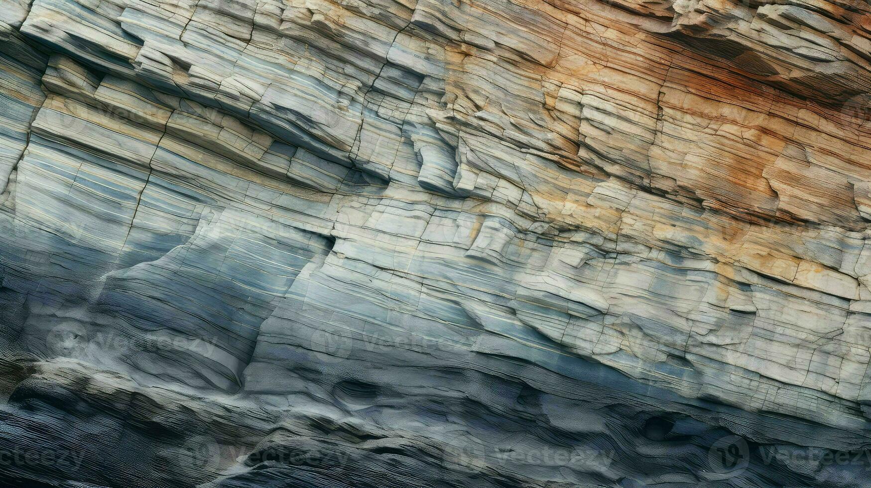 ai genererad stenar hav klippor landskap foto
