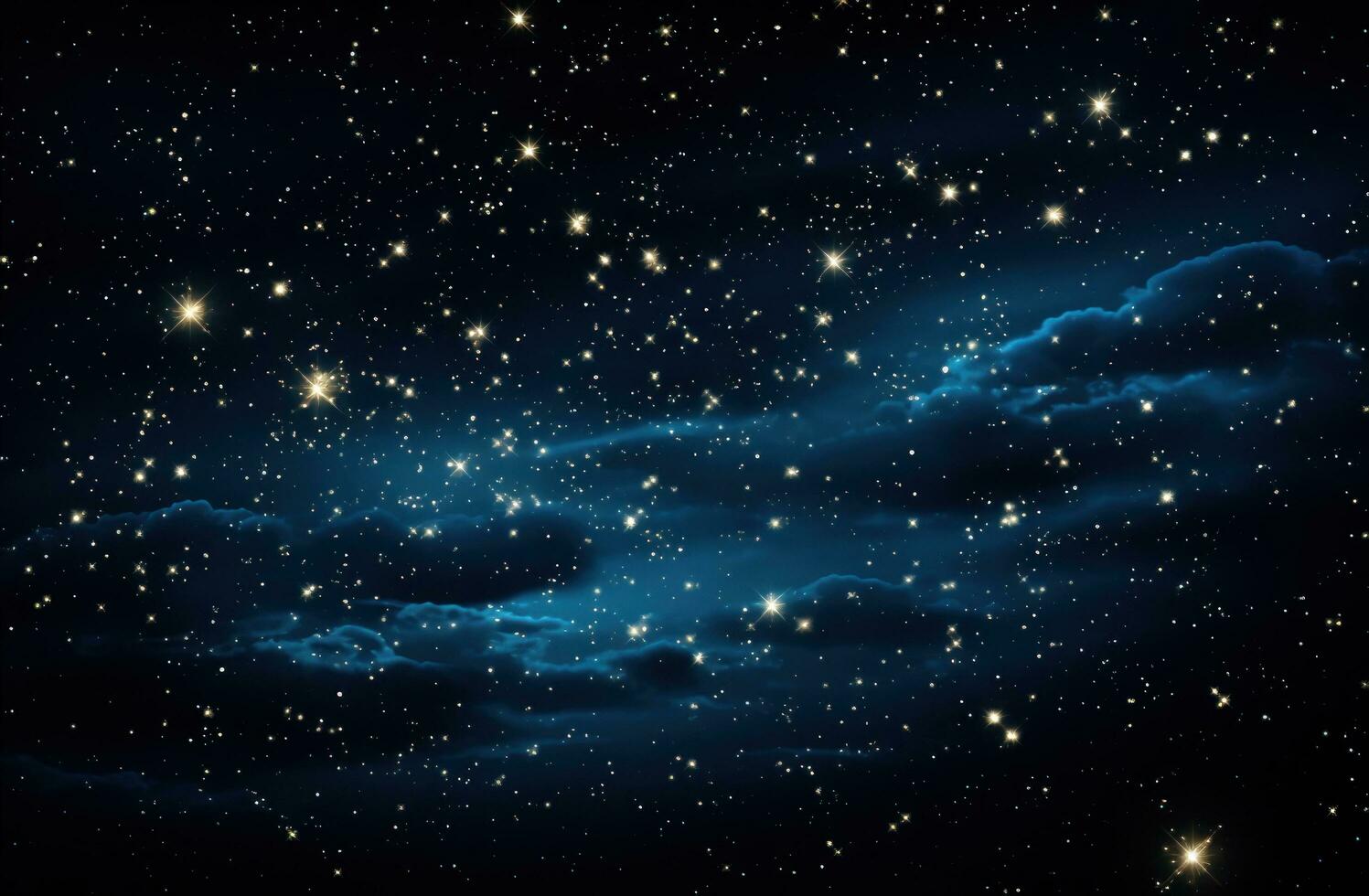 ai genererad stjärnor över de natt himmel foto