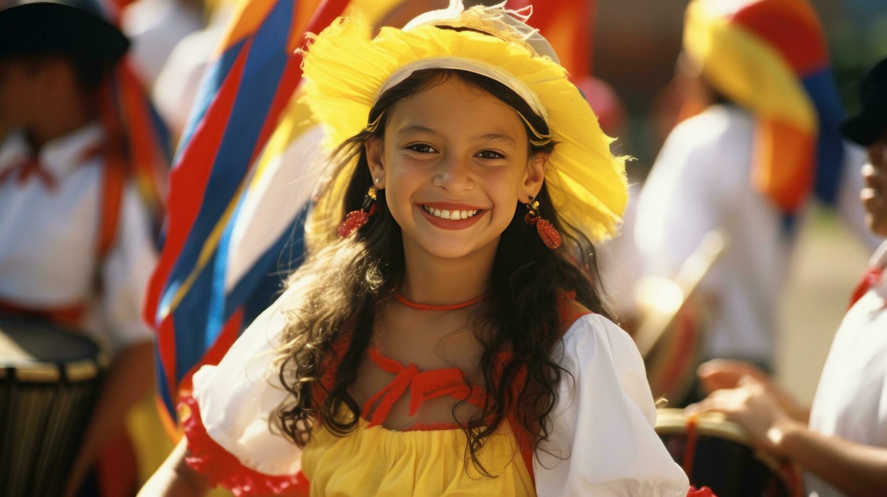 ai genererad colombianska fester bakgrund foto