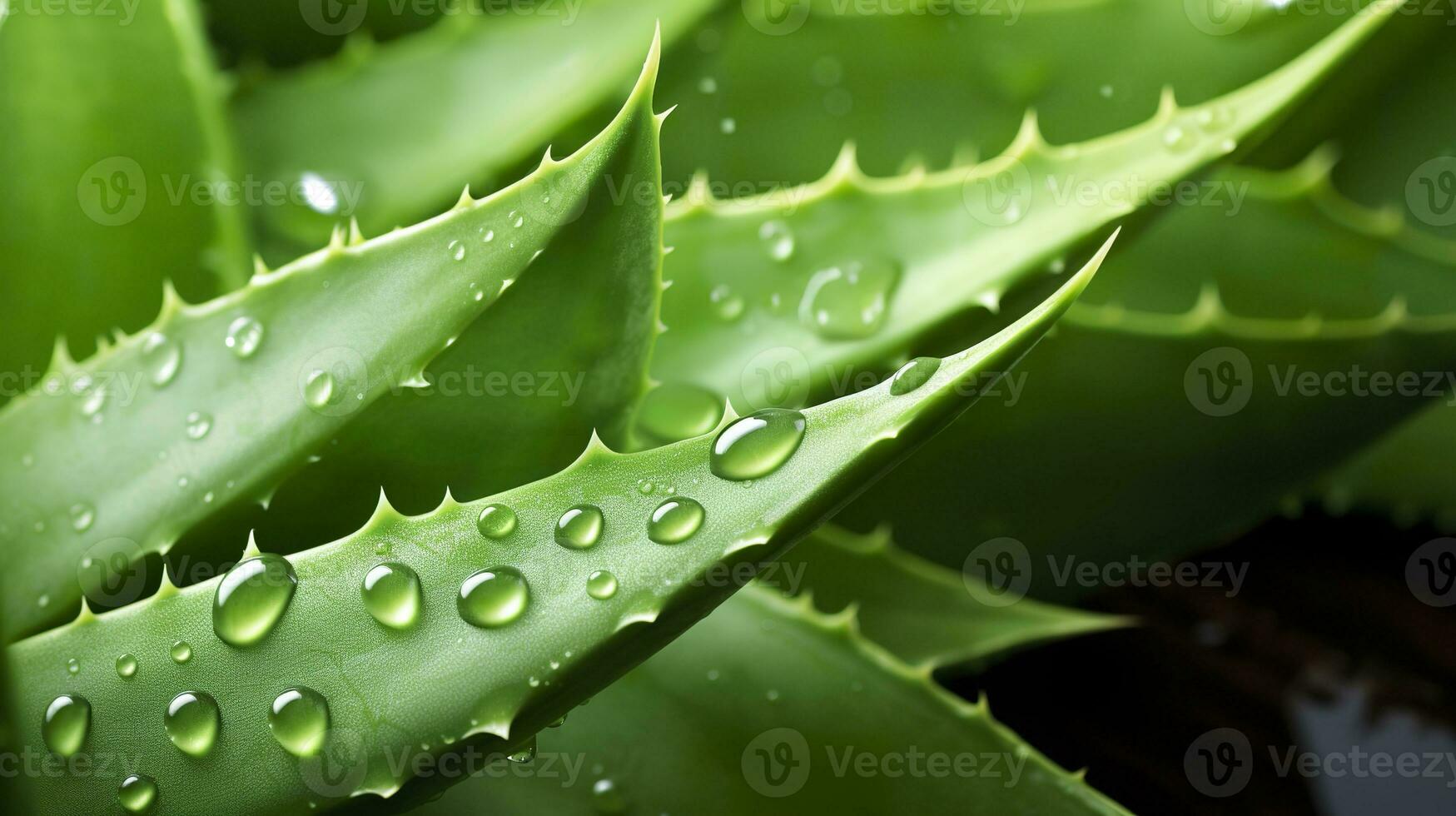 ai genererad visualisera de presentation av de växt aloe vera. generativ ai foto