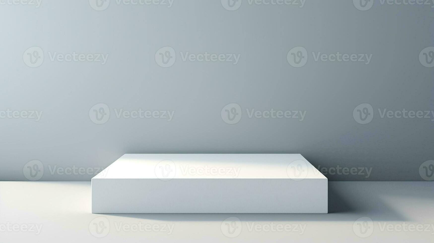 ai genererad 3d återges vit tömma visa podium minimal scen för produkt visa presentation foto