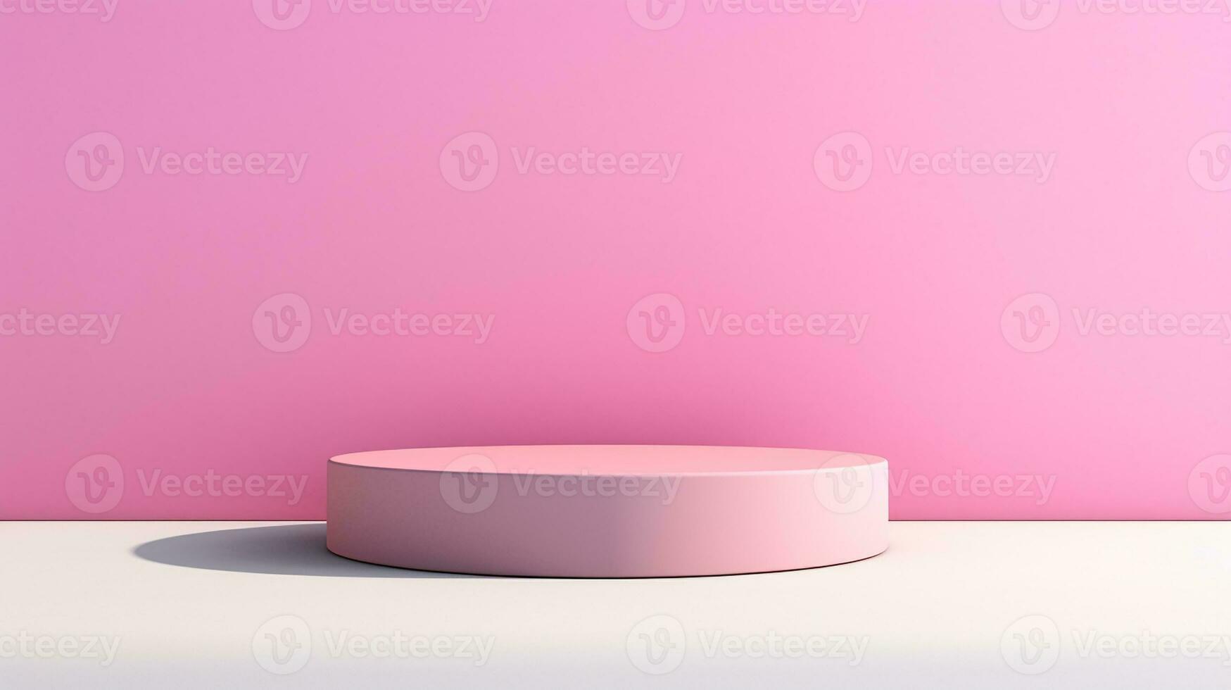 ai genererad 3d återges rosa tömma visa podium minimal scen för produkt visa presentation foto