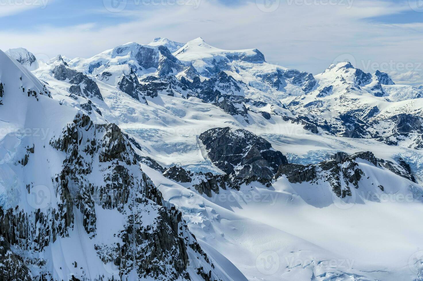 nordlig patagoniska is fält, antenn se, laguna san rafael nationell parkera, aysen område, patagonien, chile foto