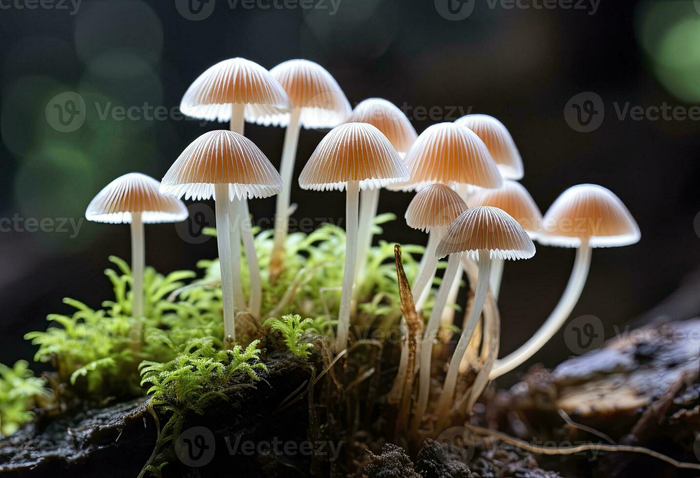 ai genererad hemimycena arter mairei. ai genererad. foto