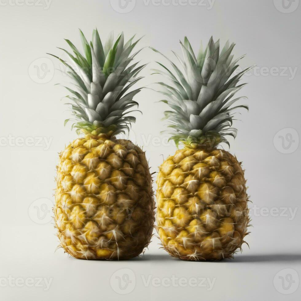 ai genererad tropisk tvillingar ananas foto