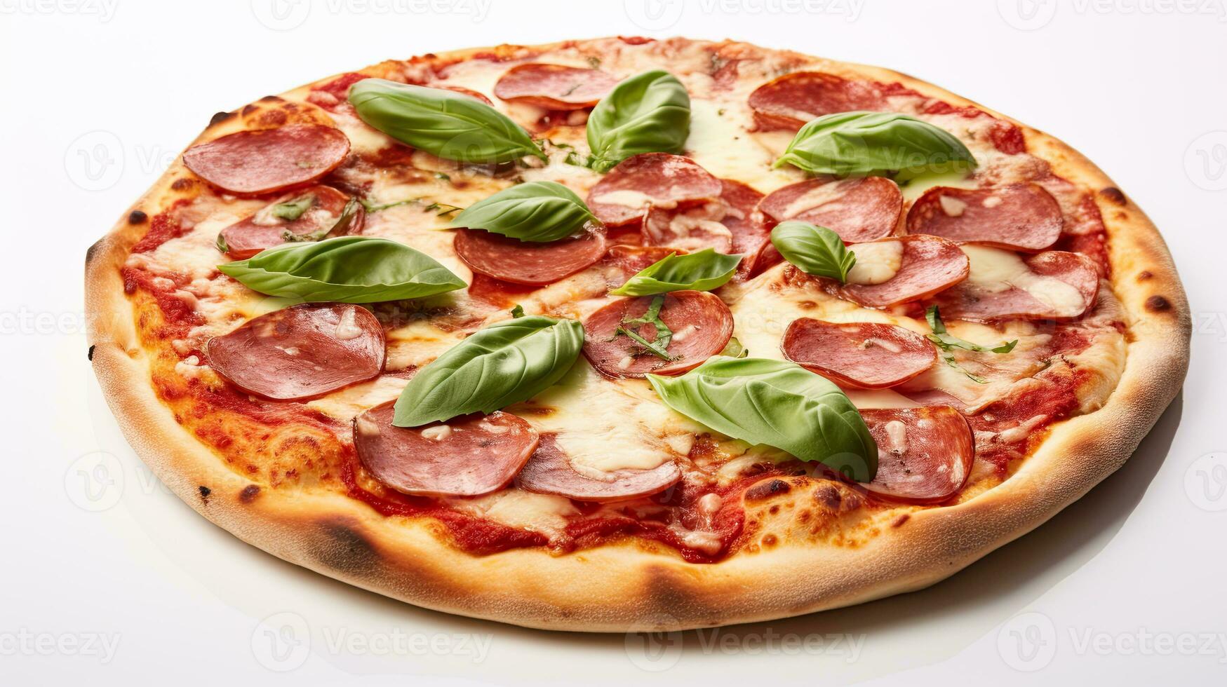 ai genererad krämig pizza med smält ost ai generativ foto