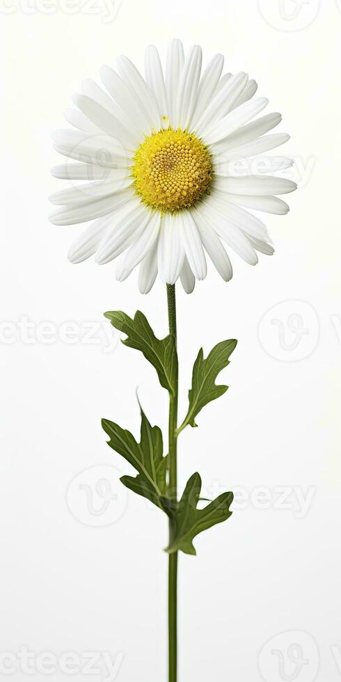 ai genererad allmänning daisy isolerat på vit bakgrund. ai genererad foto