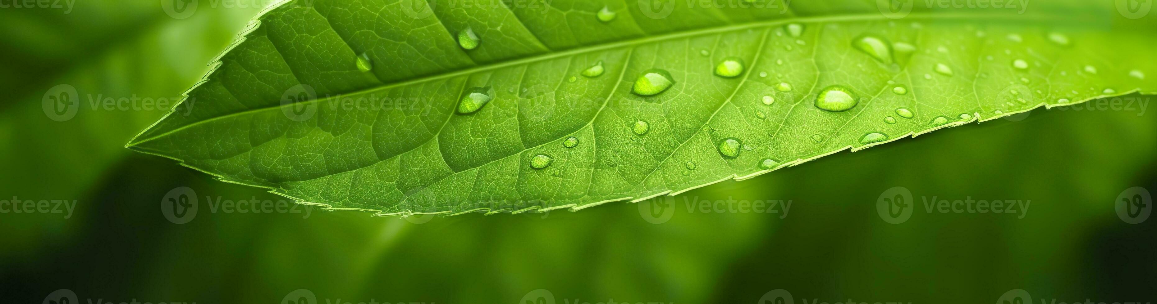 ai genererad grön blad natur bakgrund. ai genererad foto