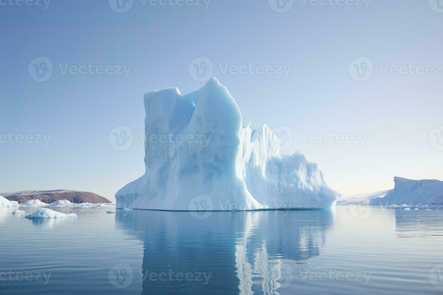 ai genererad isberg i grönland. ai genererad foto