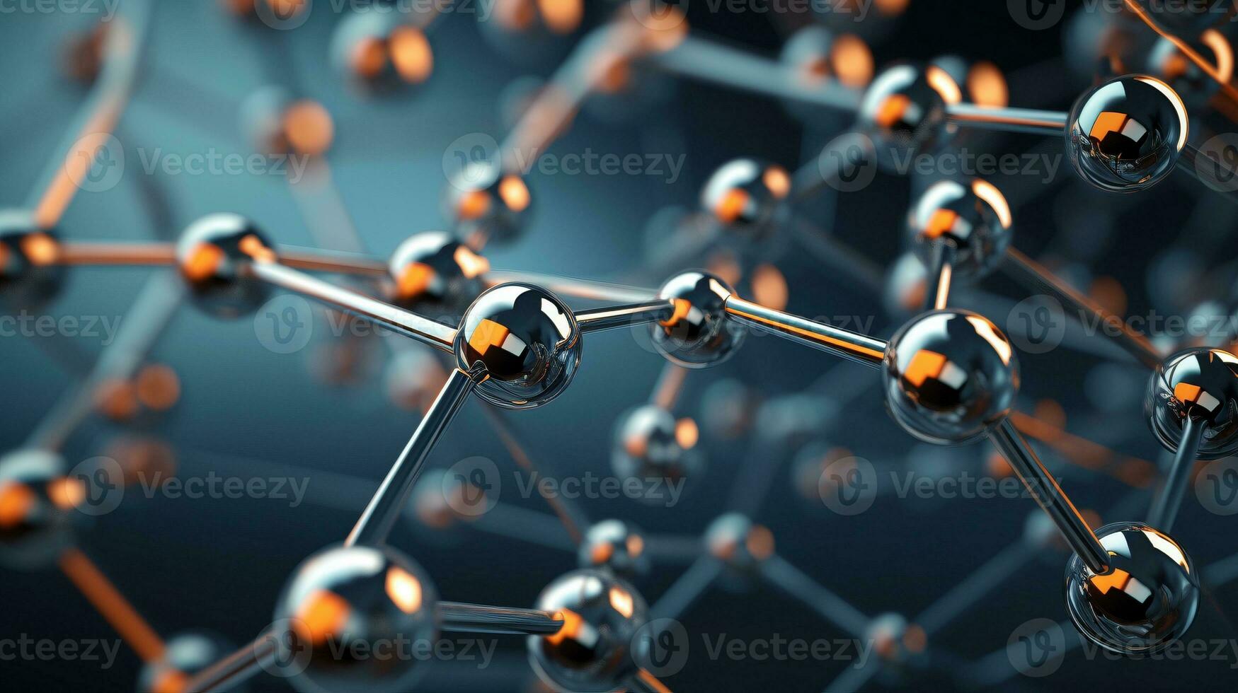 ai genererad mikroskopisk molekyler ai genererad bioteknik närbild bild foto