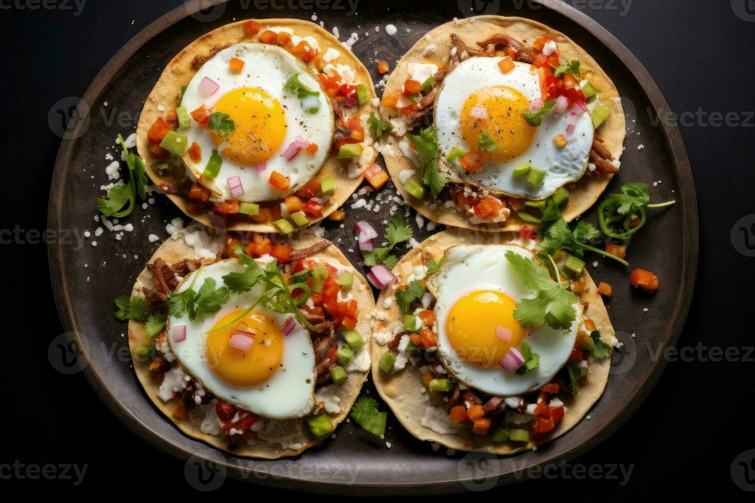 ai genererad frukost tostadas med ägg foto