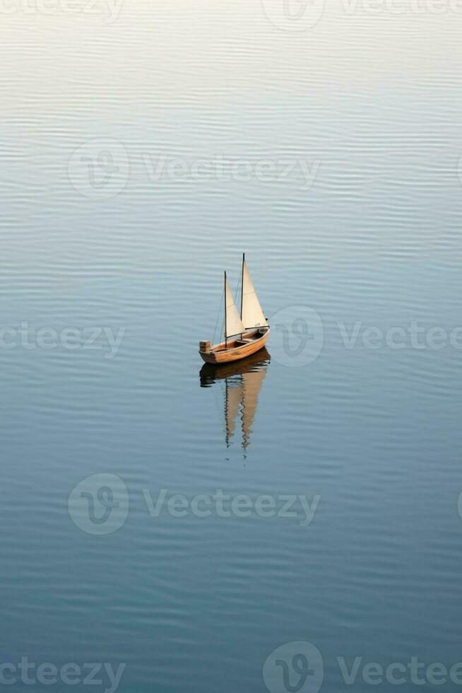 minimalistisk Foto en fartyg på hav