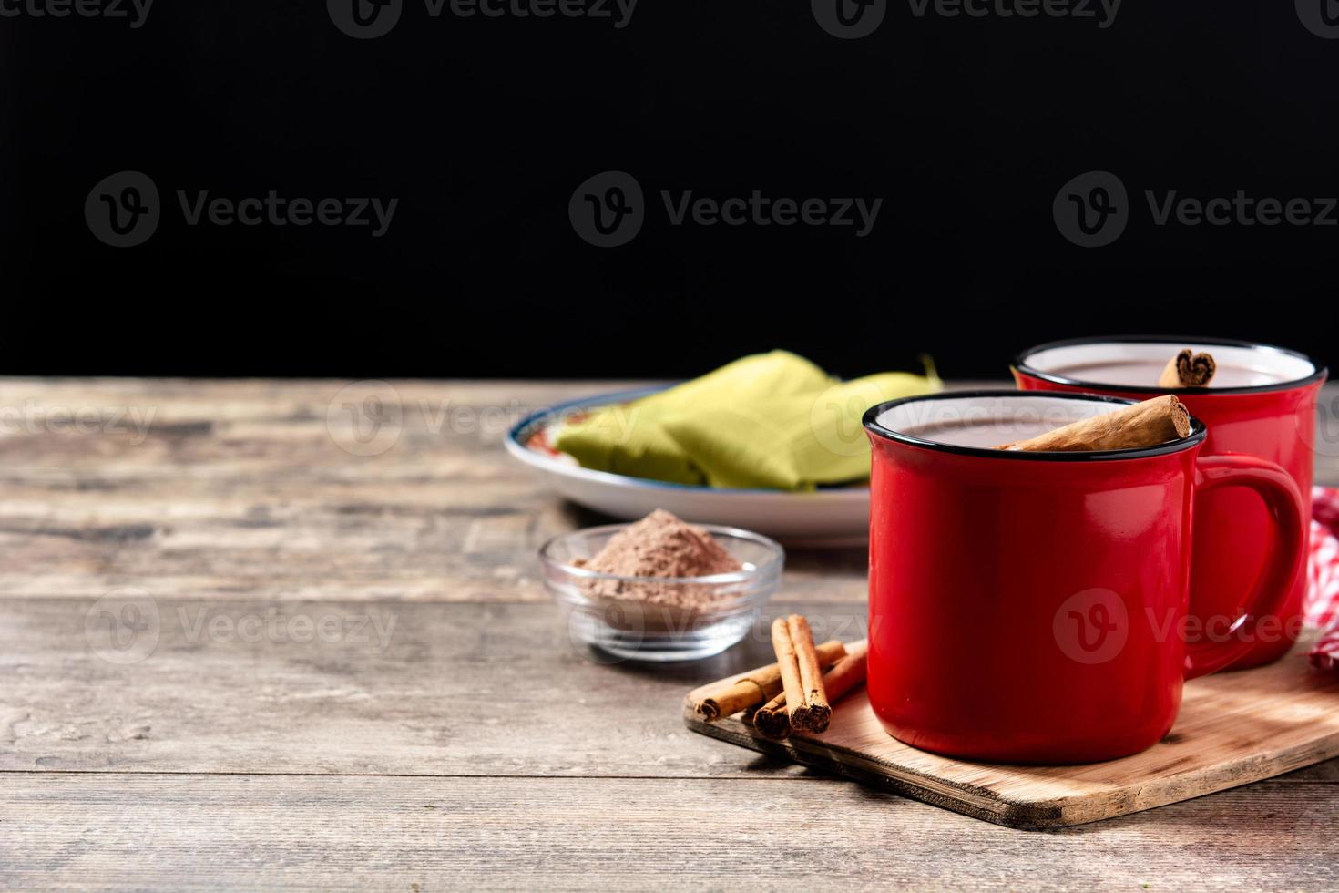 traditionell mexikansk chokladatole -drink foto