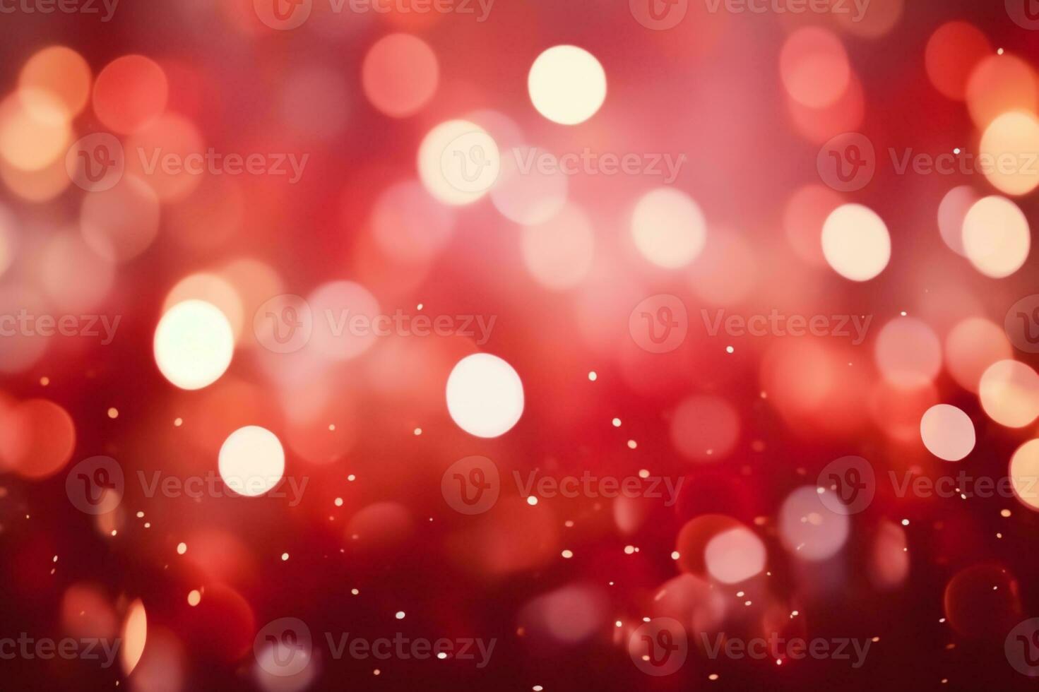 ai genererad röd jul bokeh bakgrund foto
