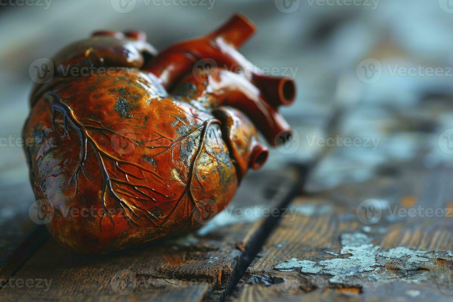 ai genererad mänsklig inre organ med hjärta foto