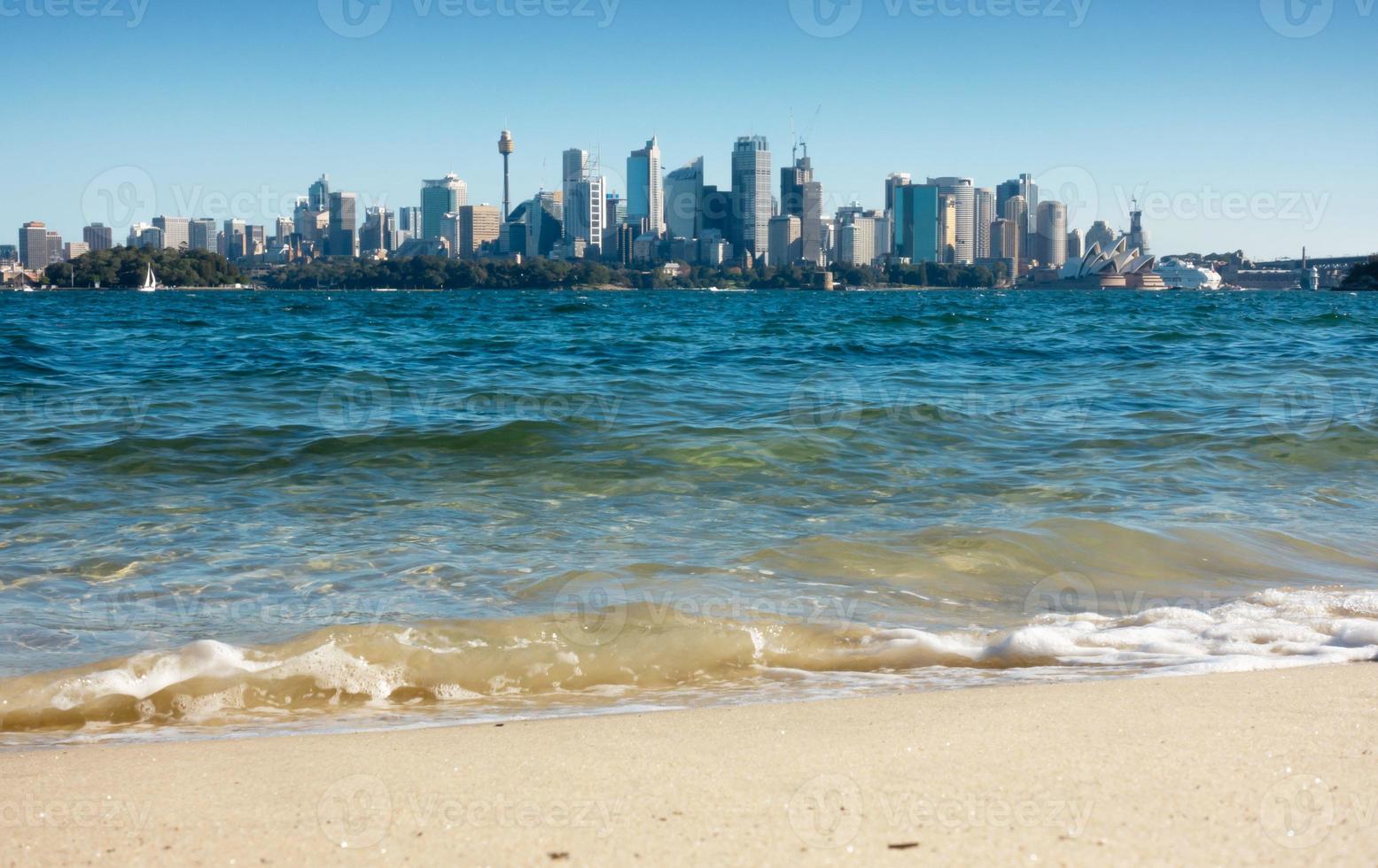 sydney cbd från taronga zoo foto