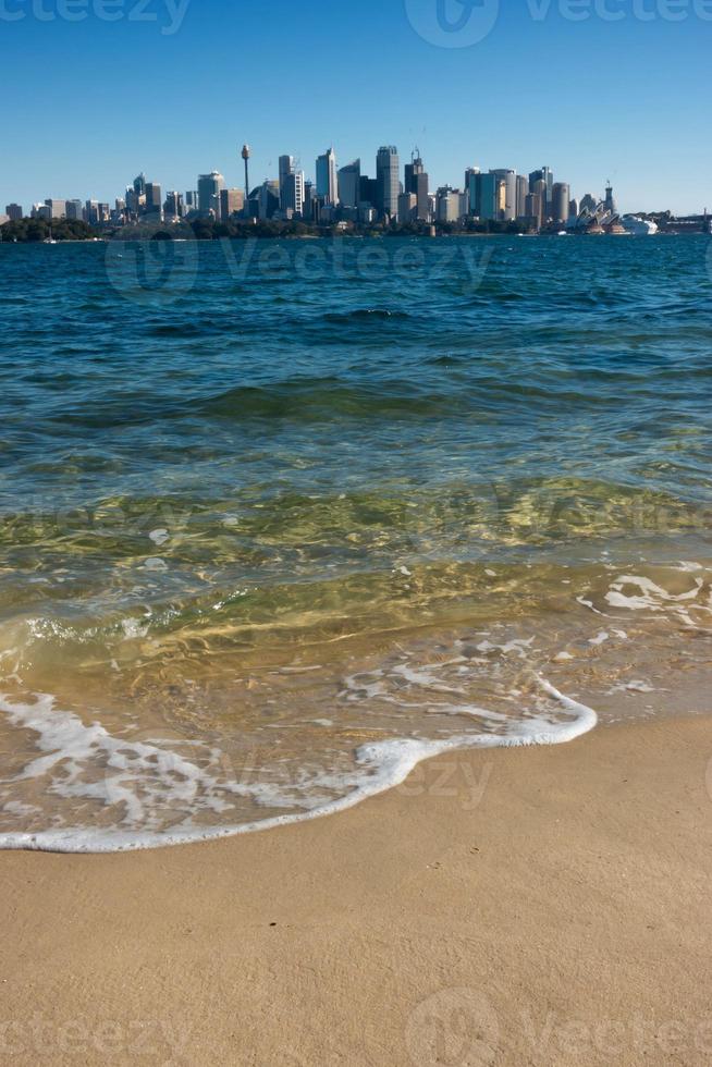 sydney cbd från taronga zoo foto