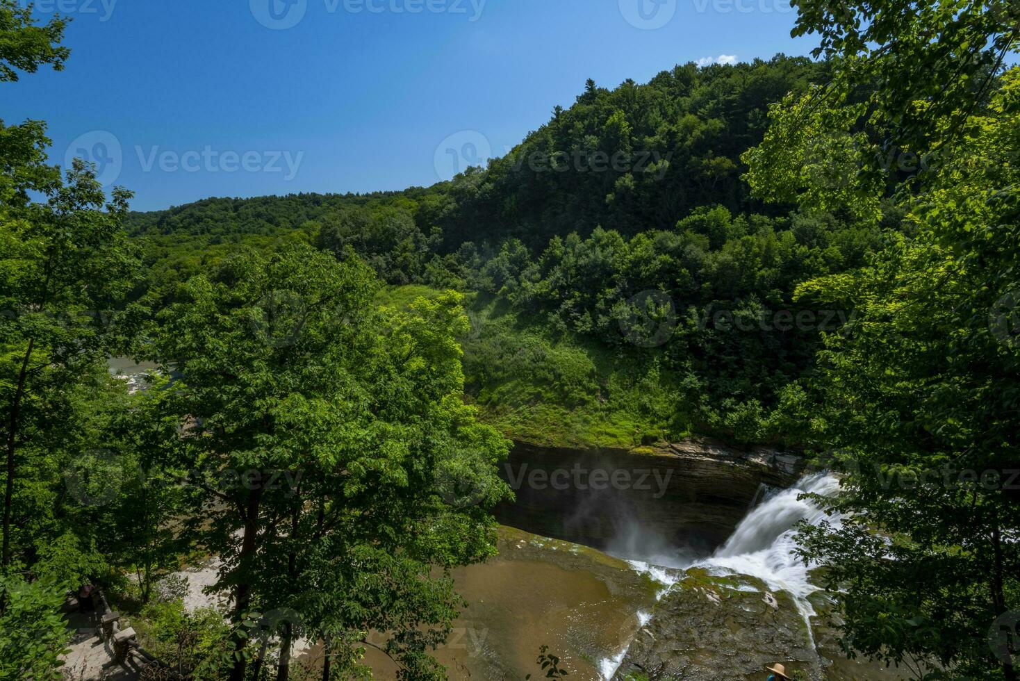 letchworth stat parkera övre falls foto