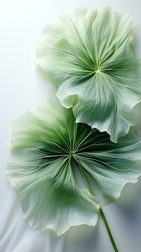 ai genererad transparent lotus löv mönster isolerat bakgrund skapas med generativ ai foto