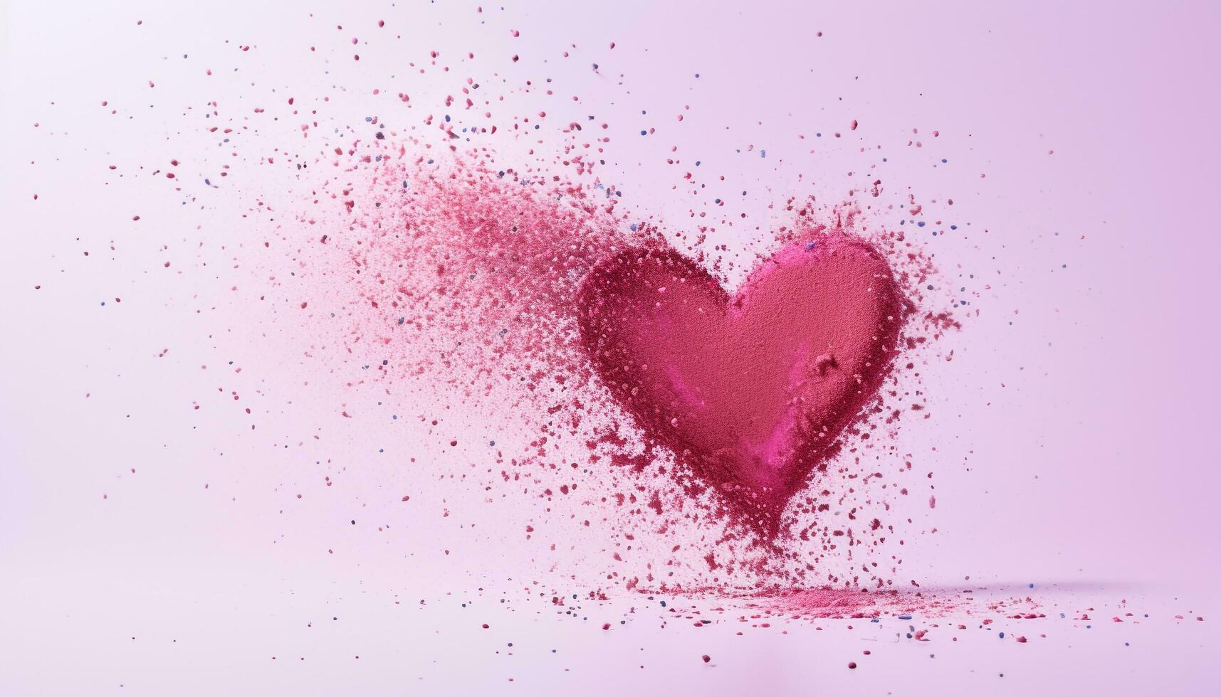 ai genererad kärlek abstrakt bakgrunder, rosa Färg roman hjärta form genererad förbi ai foto