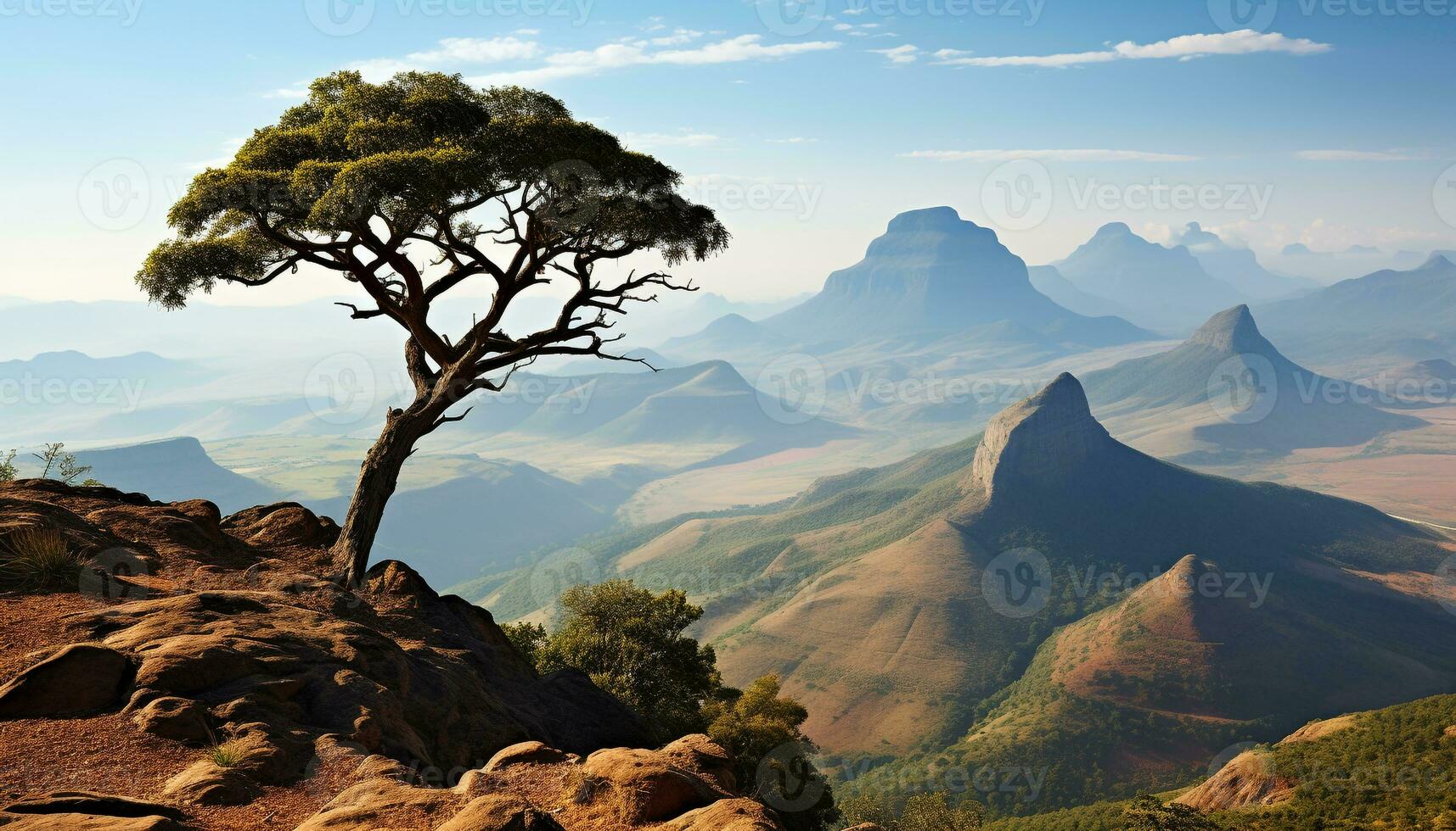 ai genererad majestätisk berg topp, natur skönhet i afrika genererad förbi ai foto