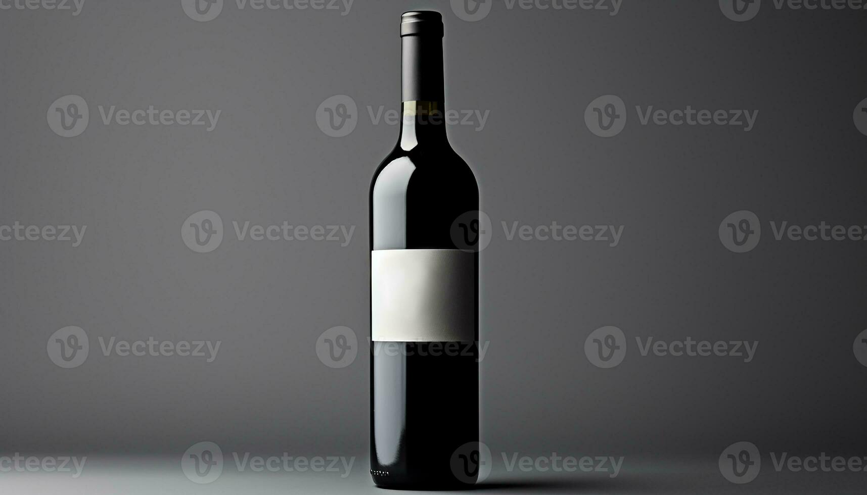ai genererad röd vin flaska med tom märka, lyx design genererad förbi ai foto