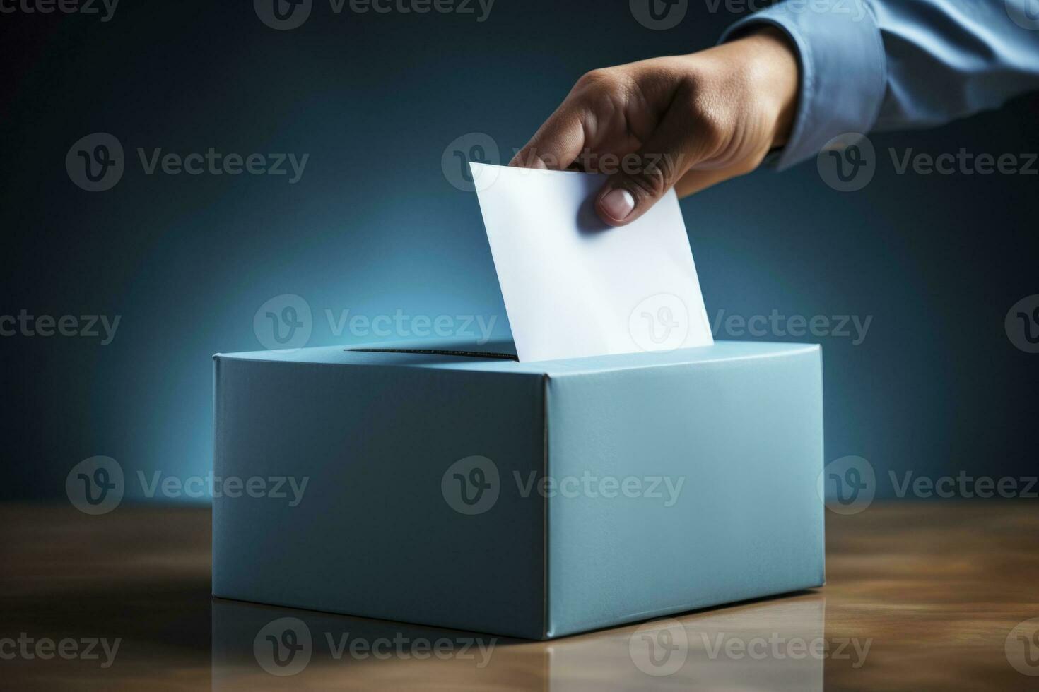 ai genererad ivrigt sätta deras rösta in i de valsedel låda, de väljarens hand ställer ut de väsen av demokrati foto