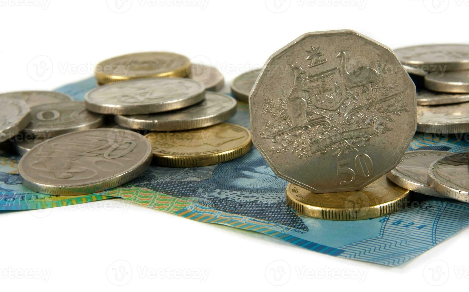 australier pengar närbild foto