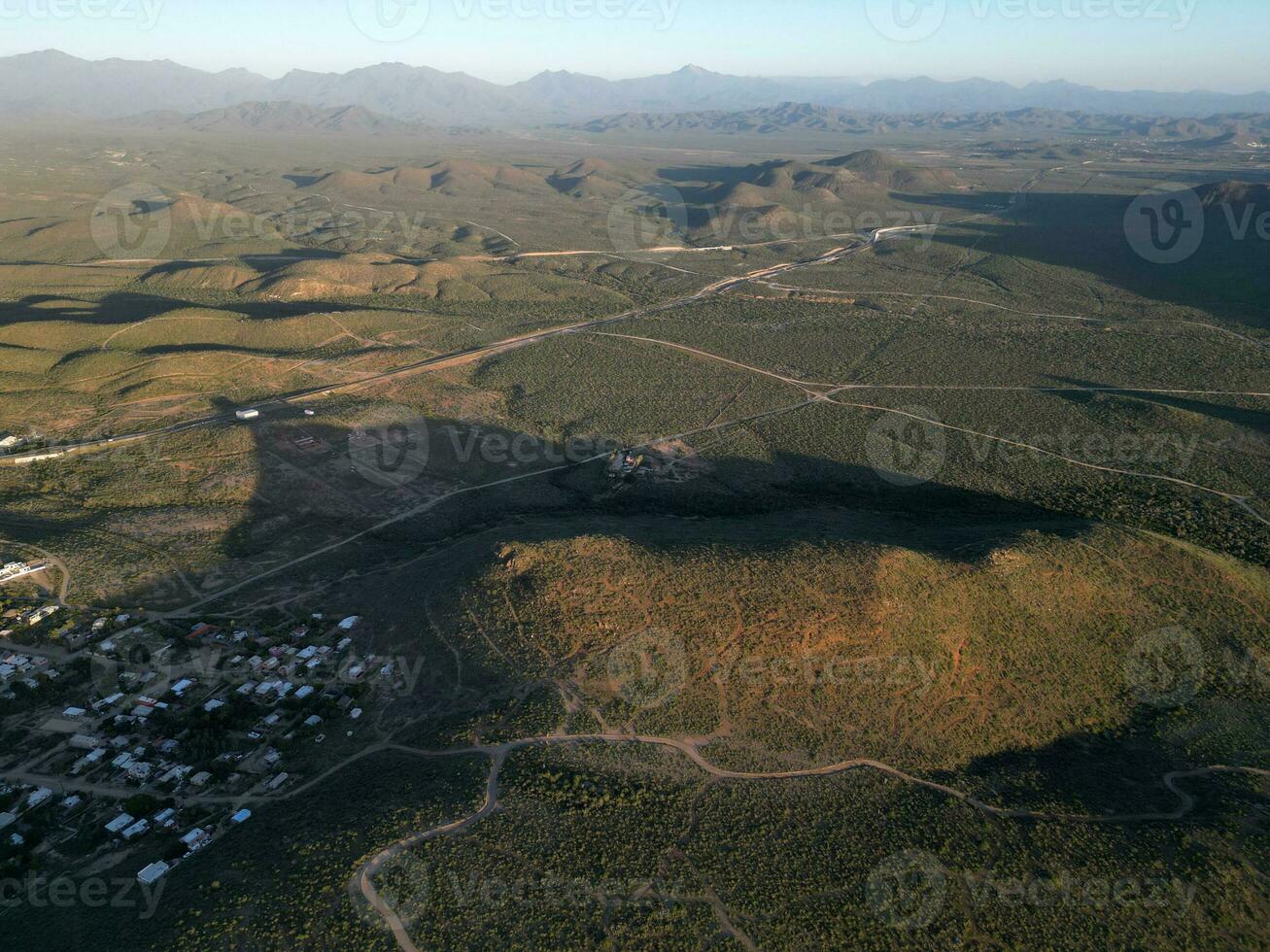 antenn solnedgång se av todos santos mexico baja kalifornien sur från mirador synpunkt se upp foto