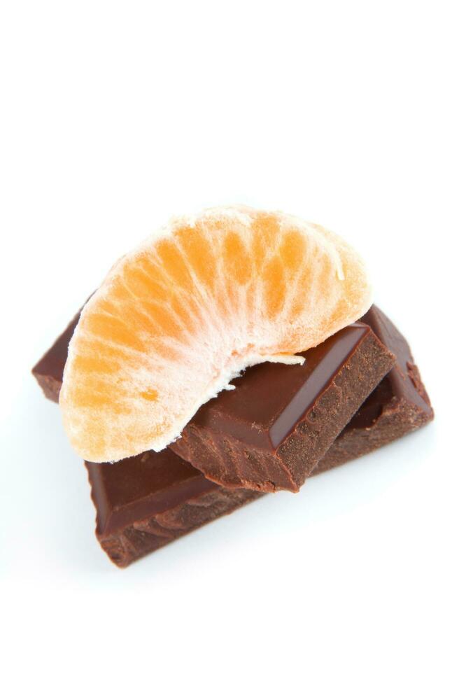 choklad och mandarin foto