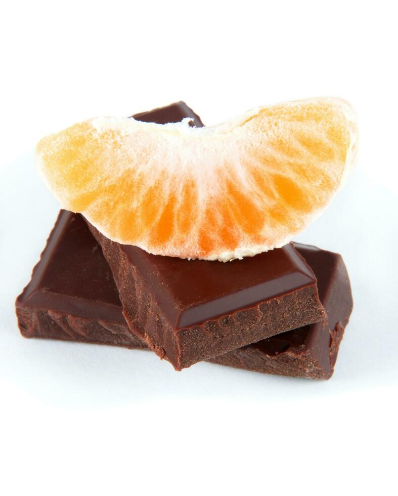 choklad och mandarin foto