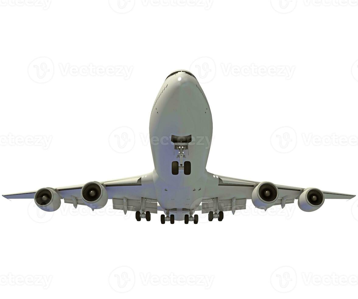 flygplan 3d tolkning flygplan på vit bakgrund foto