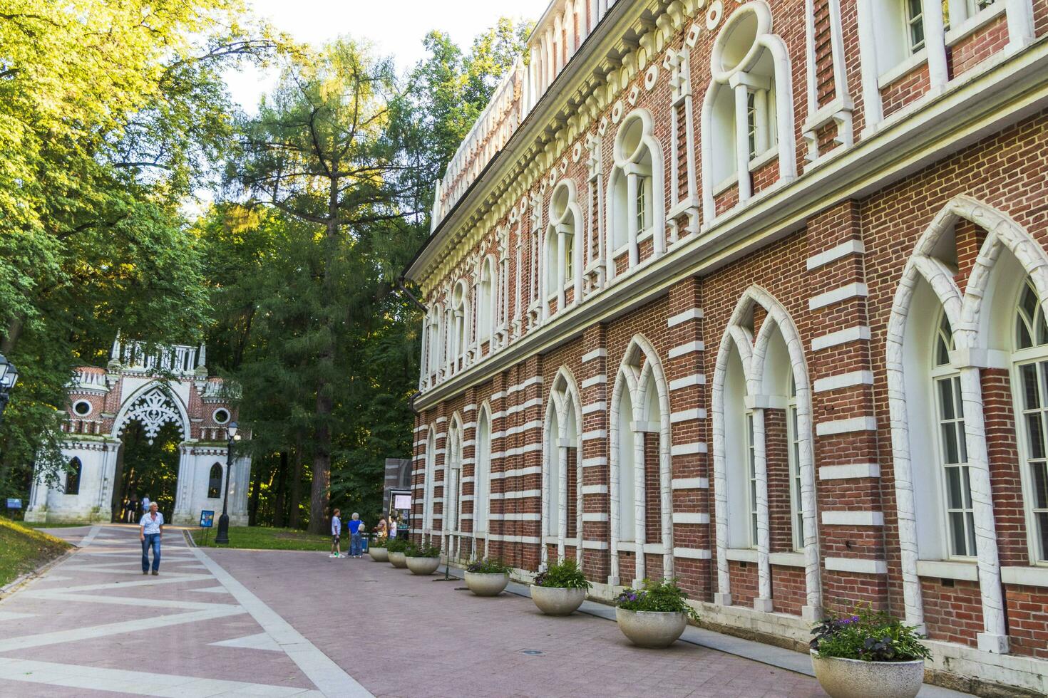 Moskva, ryssland - 08.07.2023 - skott av de tsaritsyno museum-reservat slott. landmärke foto