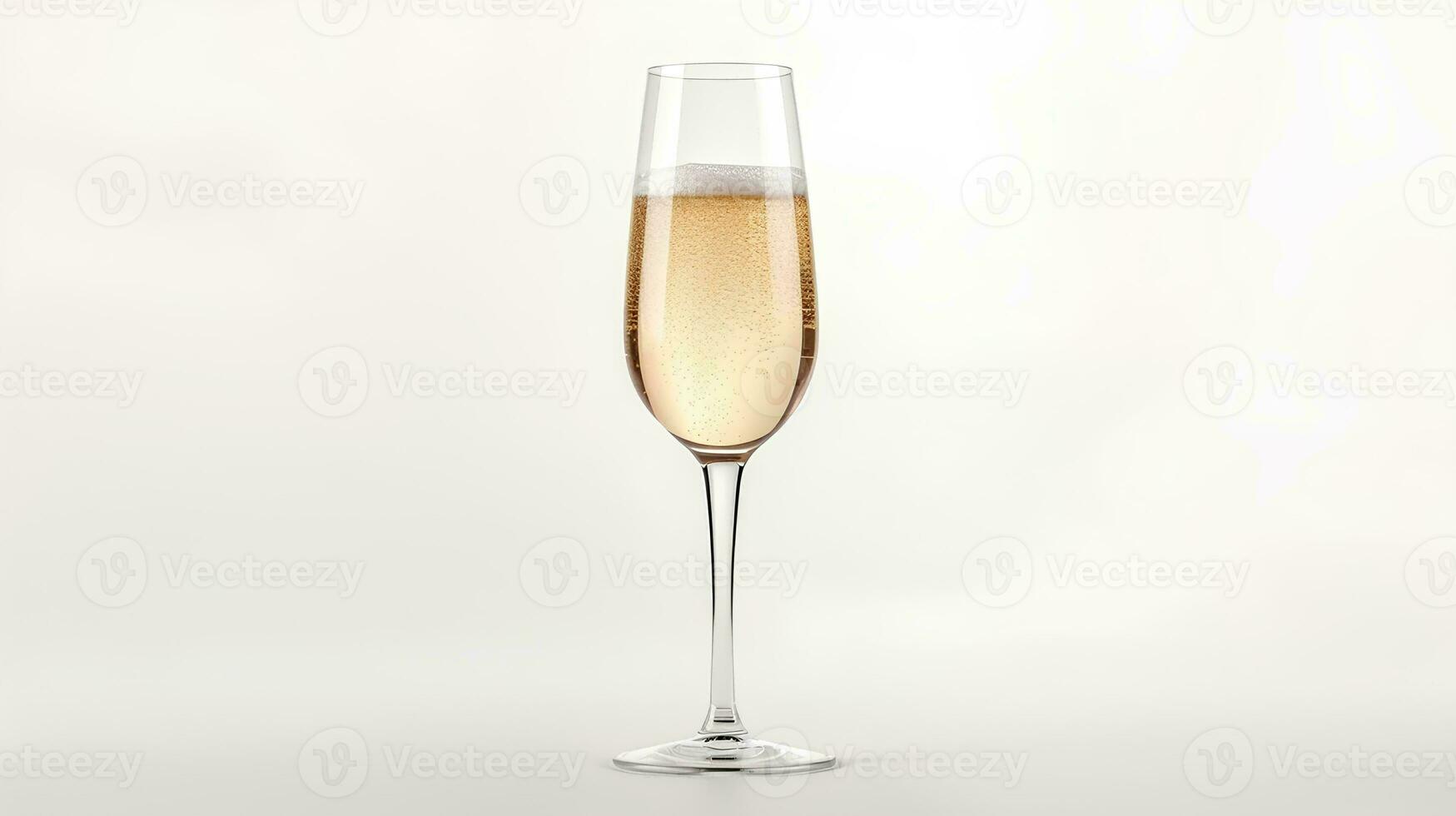 ai genererad glas av champagne för ny år eve firande foto