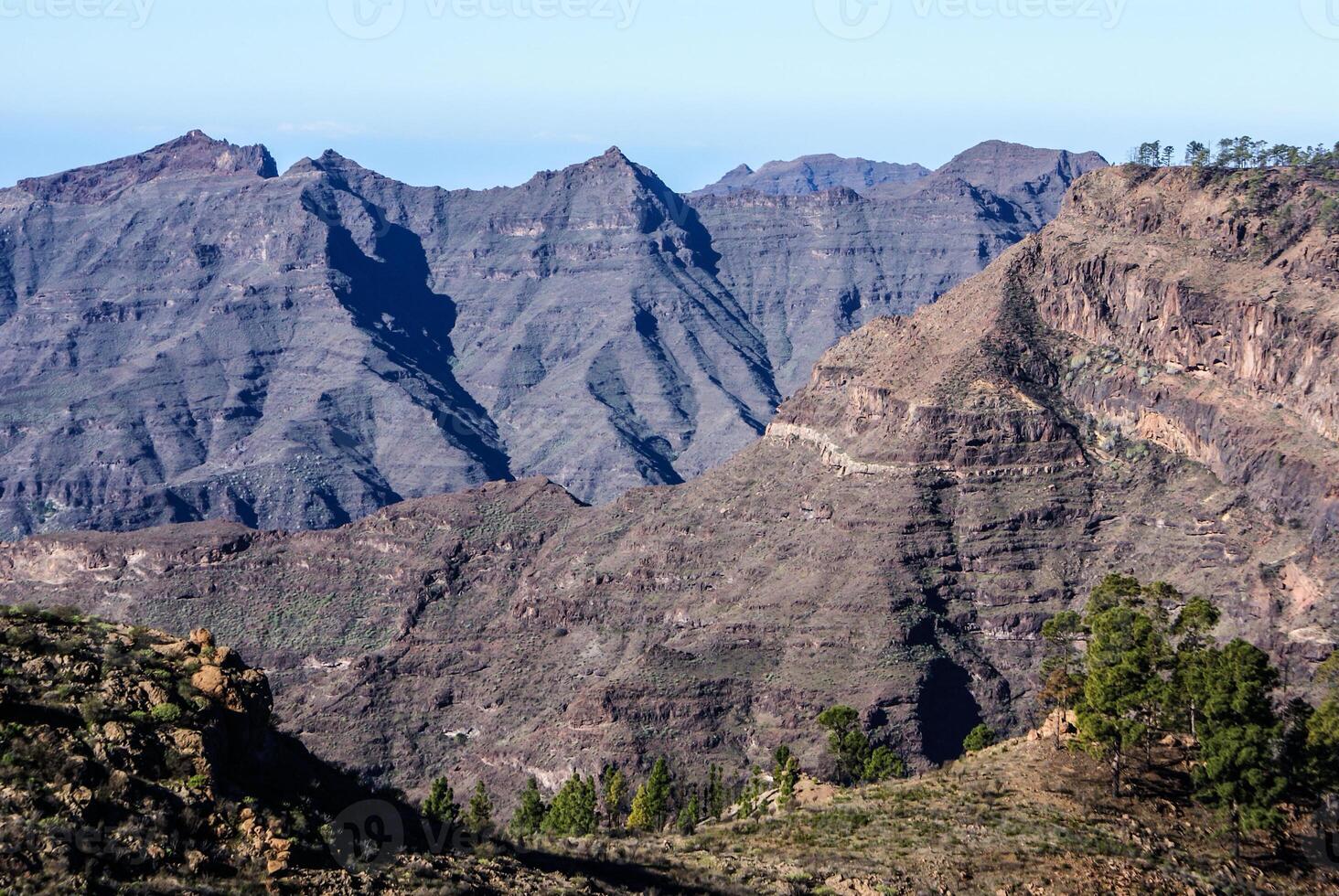 skön berg scape panorama i gran kanaria, Spanien foto