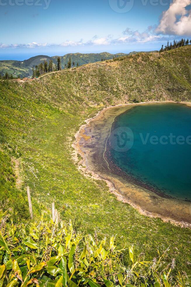 skön sjö av sete cidades, Azorerna, portugal Europa foto
