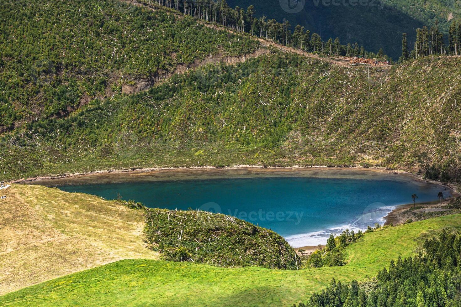 skön sjö av sete cidades, Azorerna, portugal Europa foto