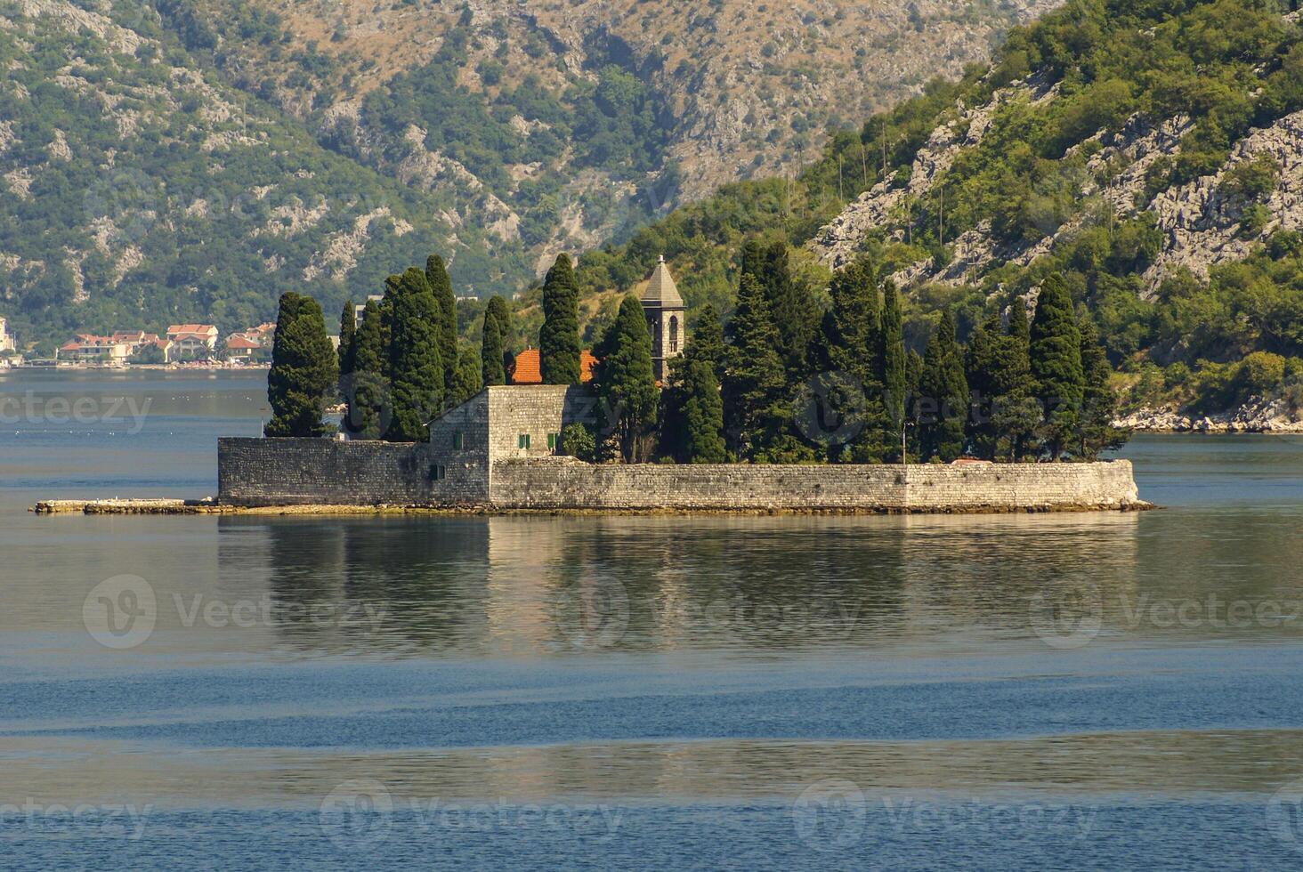 ö kyrka i perast kotor bukt monte foto