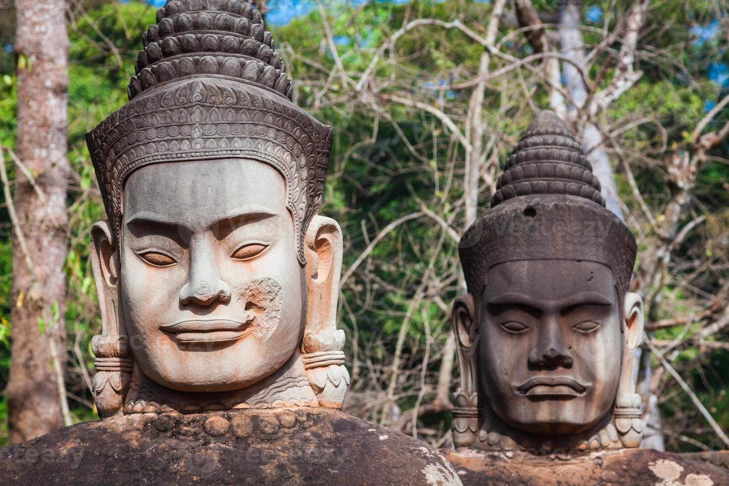 ansikte. angkor wat angkor thom. cambodia foto