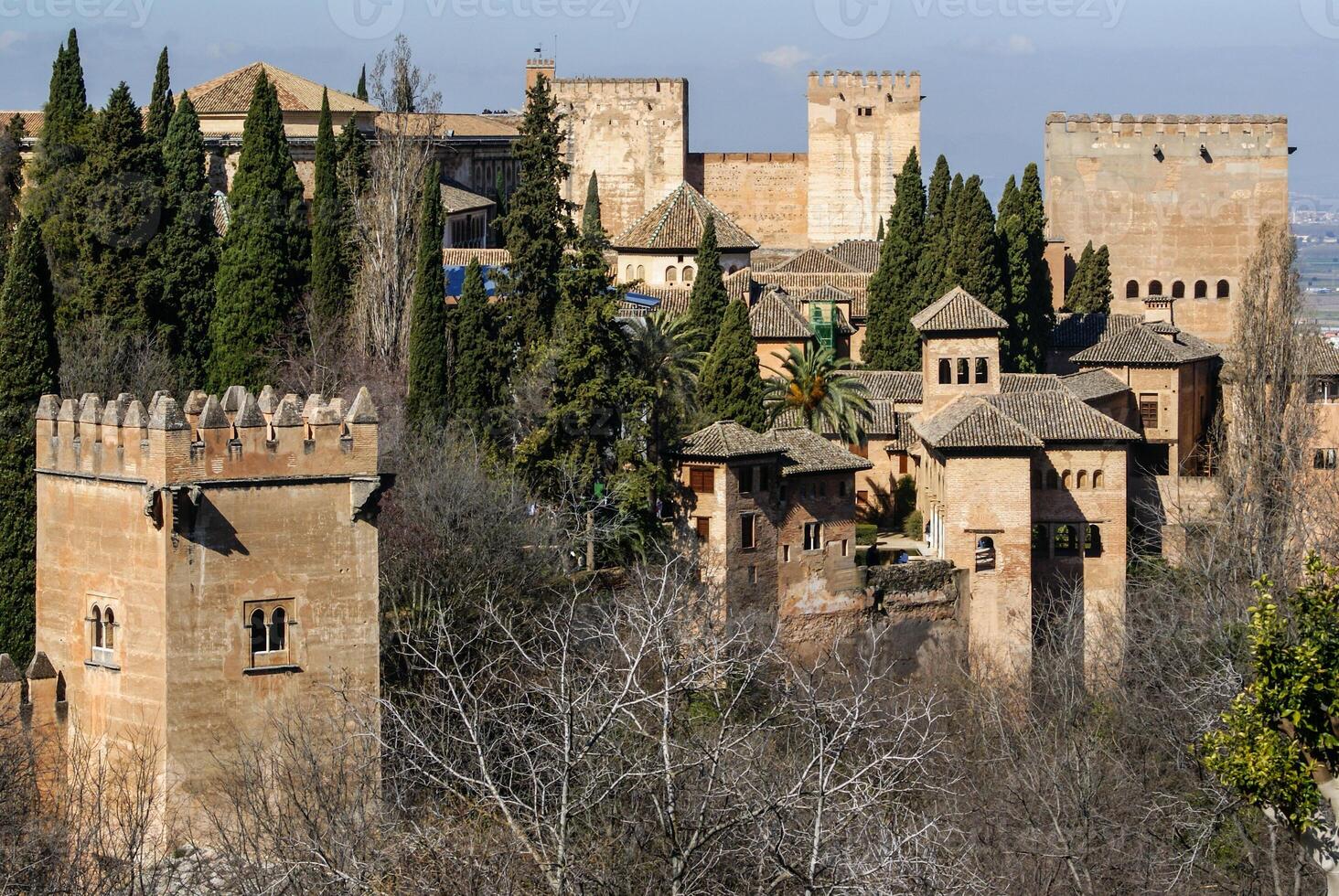 se av de känd alhambra, granada, Spanien. foto