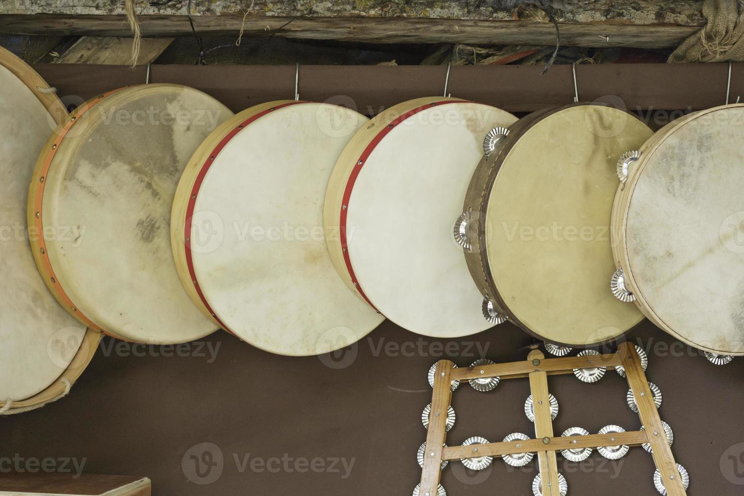 hantverk tamburiner folk foto