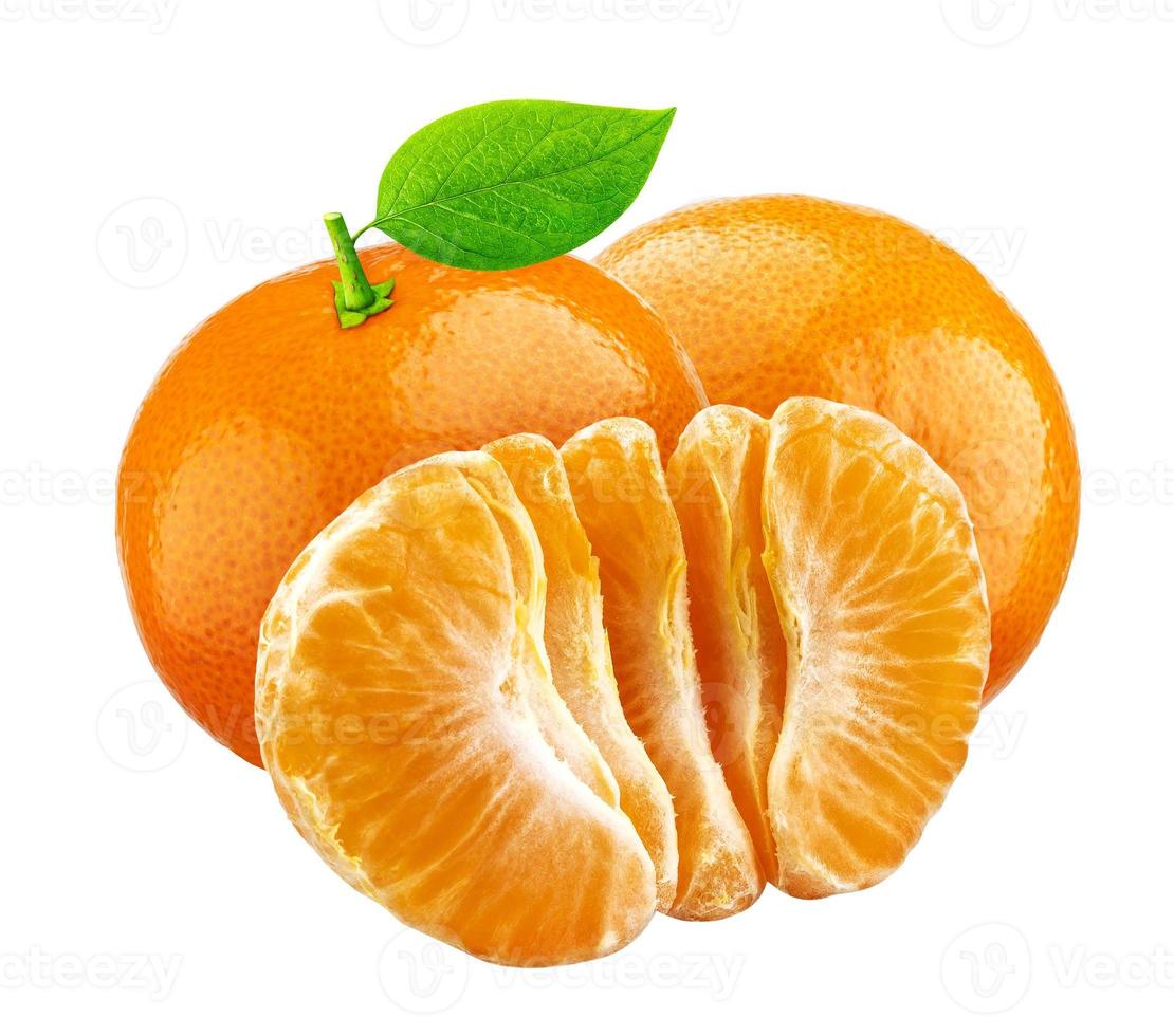 mandarin isolerad, fruktbanner foto