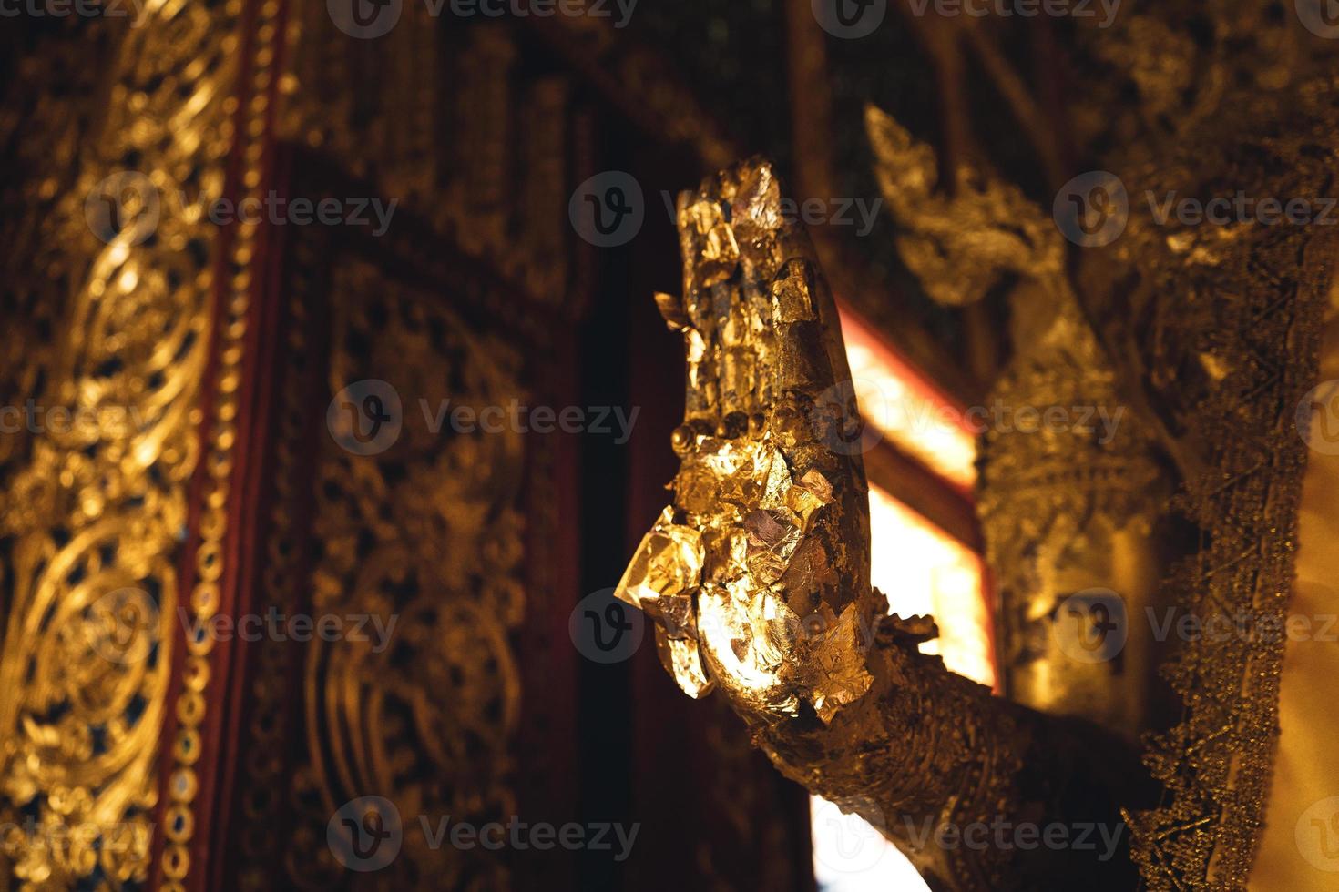 wat phra buddhabat si roi, gyllene tempel i Chiang Mai, Thailand foto